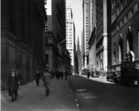 Painting of 1950s New York City Street